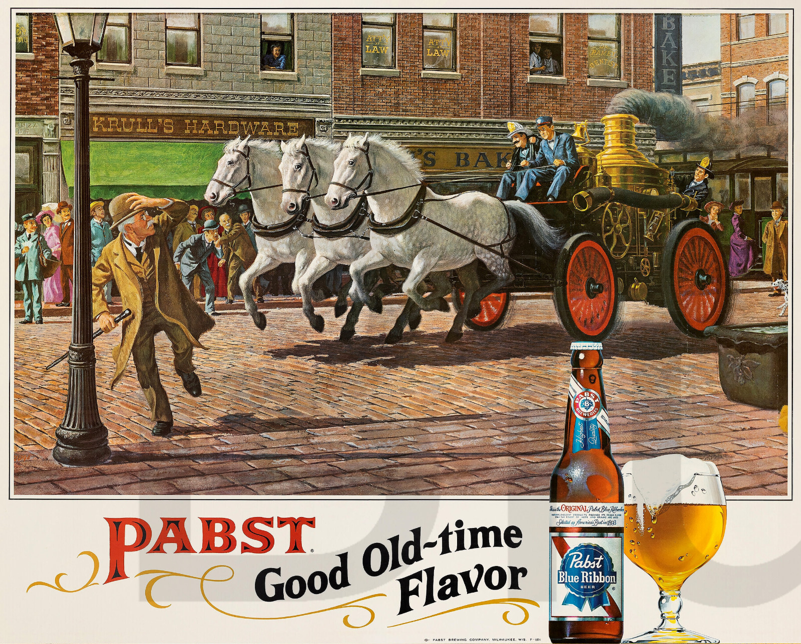1950s Pabst Good Old-Time Flavor 14 x 11\