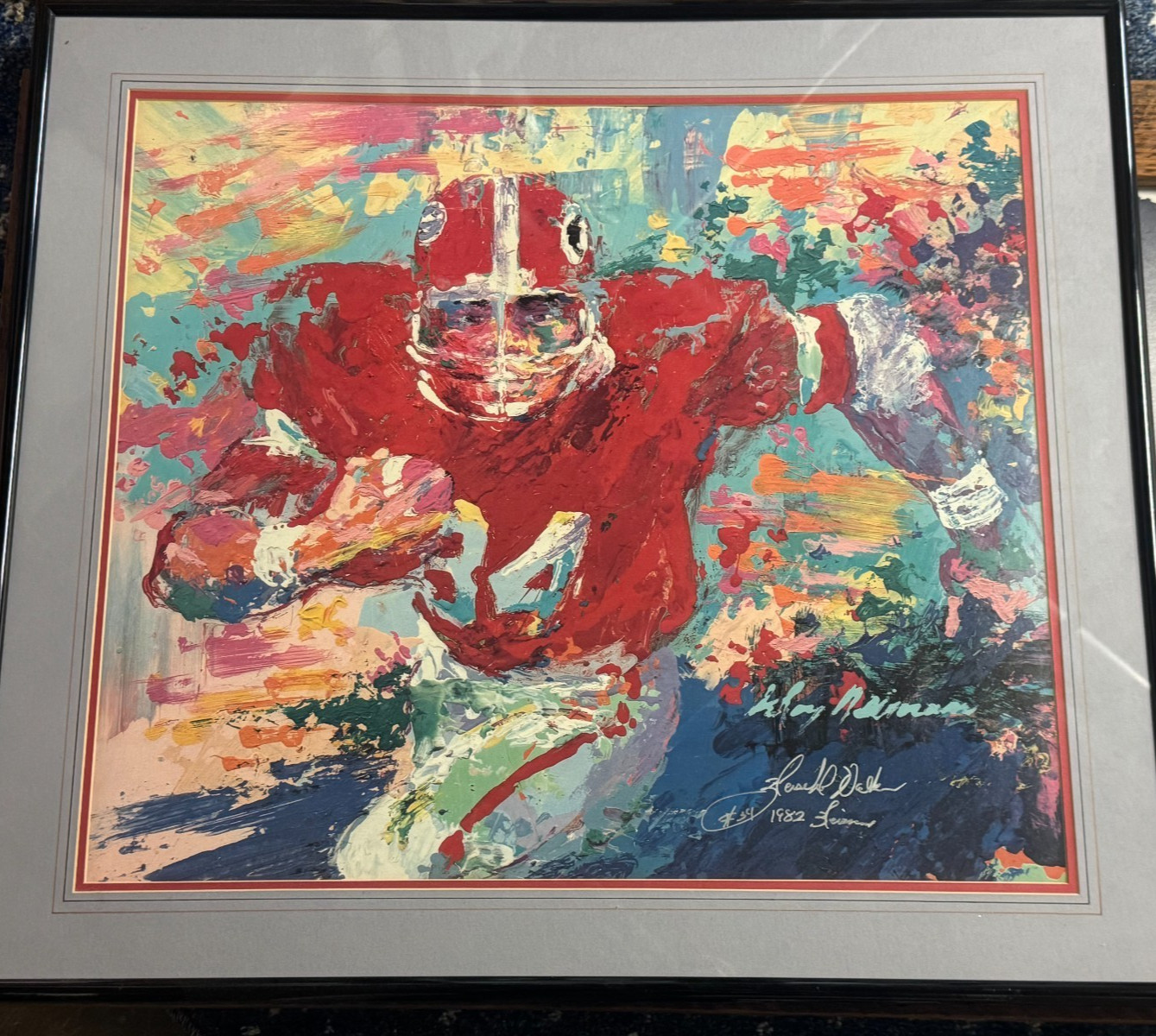 LeRoy Neiman Signed Herschel Walker Print 1982