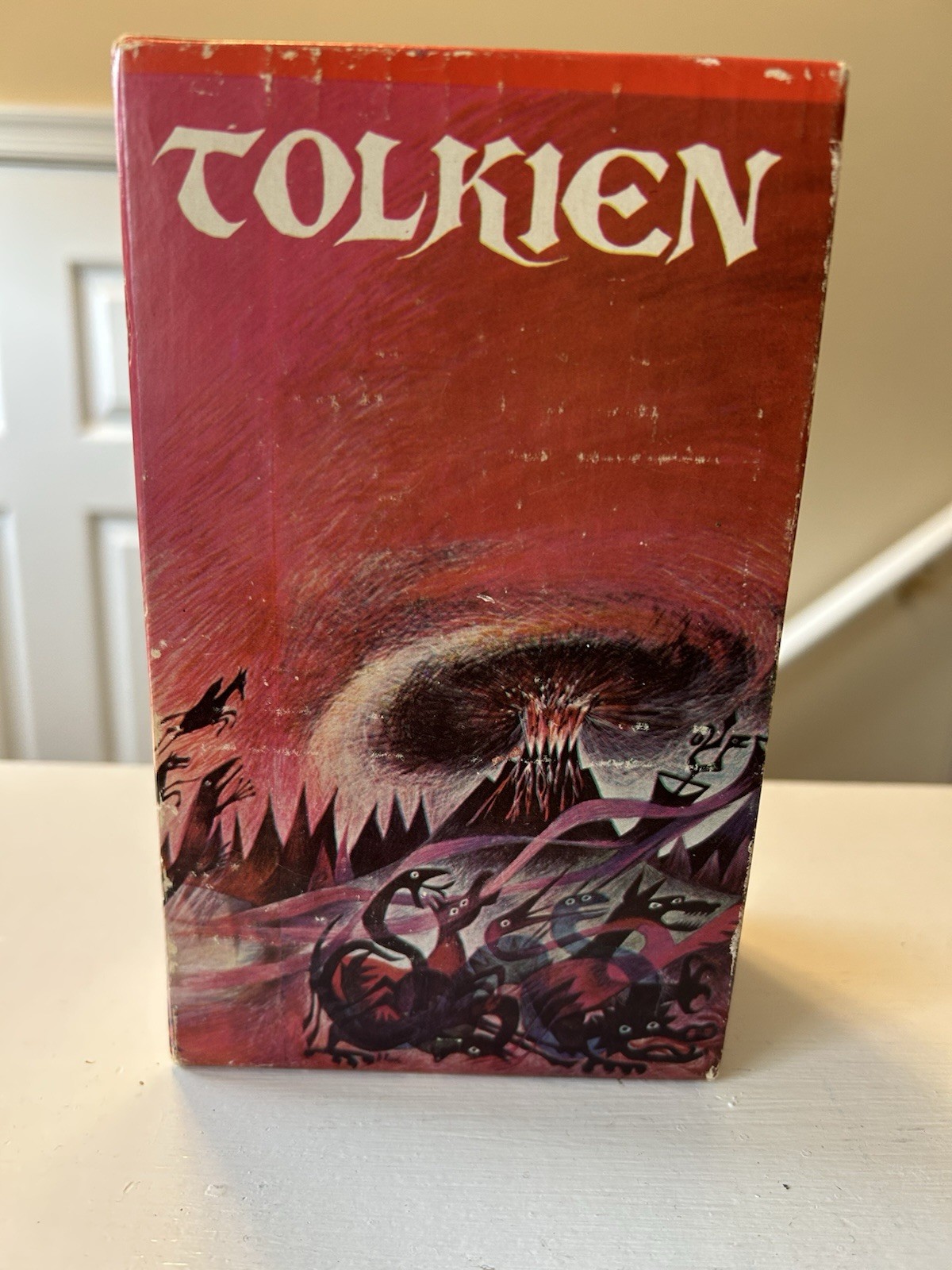 Vintage J.R.R Tolkien Lord of the Rings Ballantine Books red box set, 3 Book Set