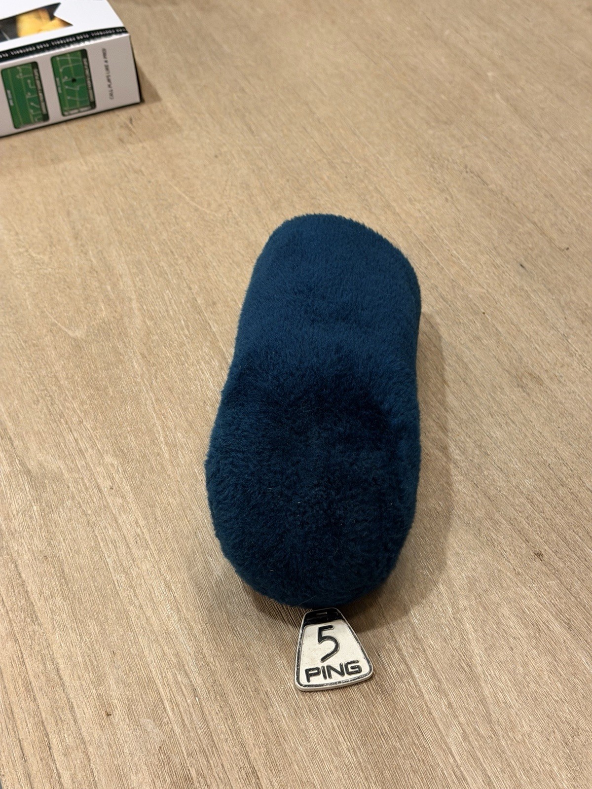 Vintage PING Plush 5 Fairway Wood Head Cover - Navy Blue - PING Karsten Vintage PING Plush 5 Fairway Wood Head Cover - Navy Blue - PING Karsten