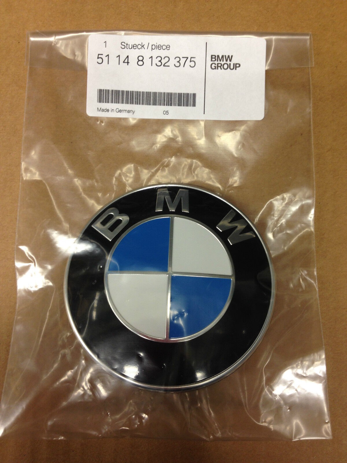 BMW Genuine Front Roundel Emblem Badge Bonnet/Hood 82mm Fits Most 51148132375 1