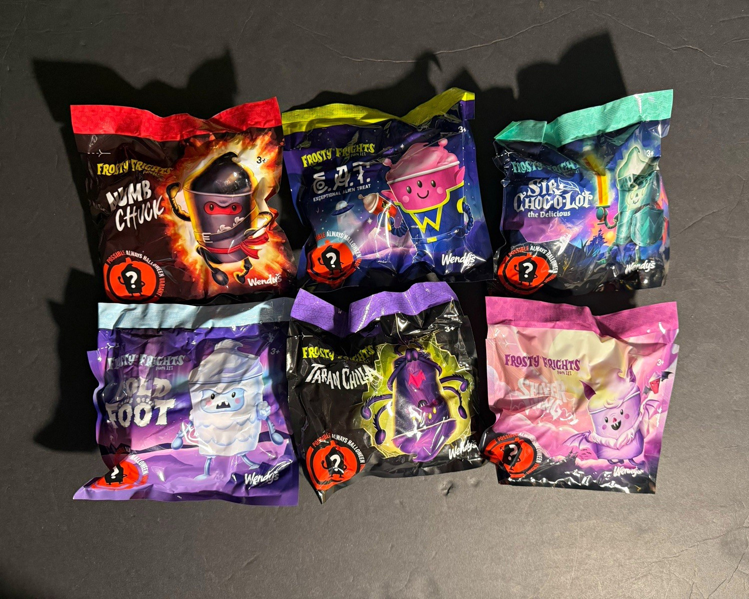 Guaranteed 100% Wendy's Frosty Frights Pt III Packs Lot of 6 Sealed 2026