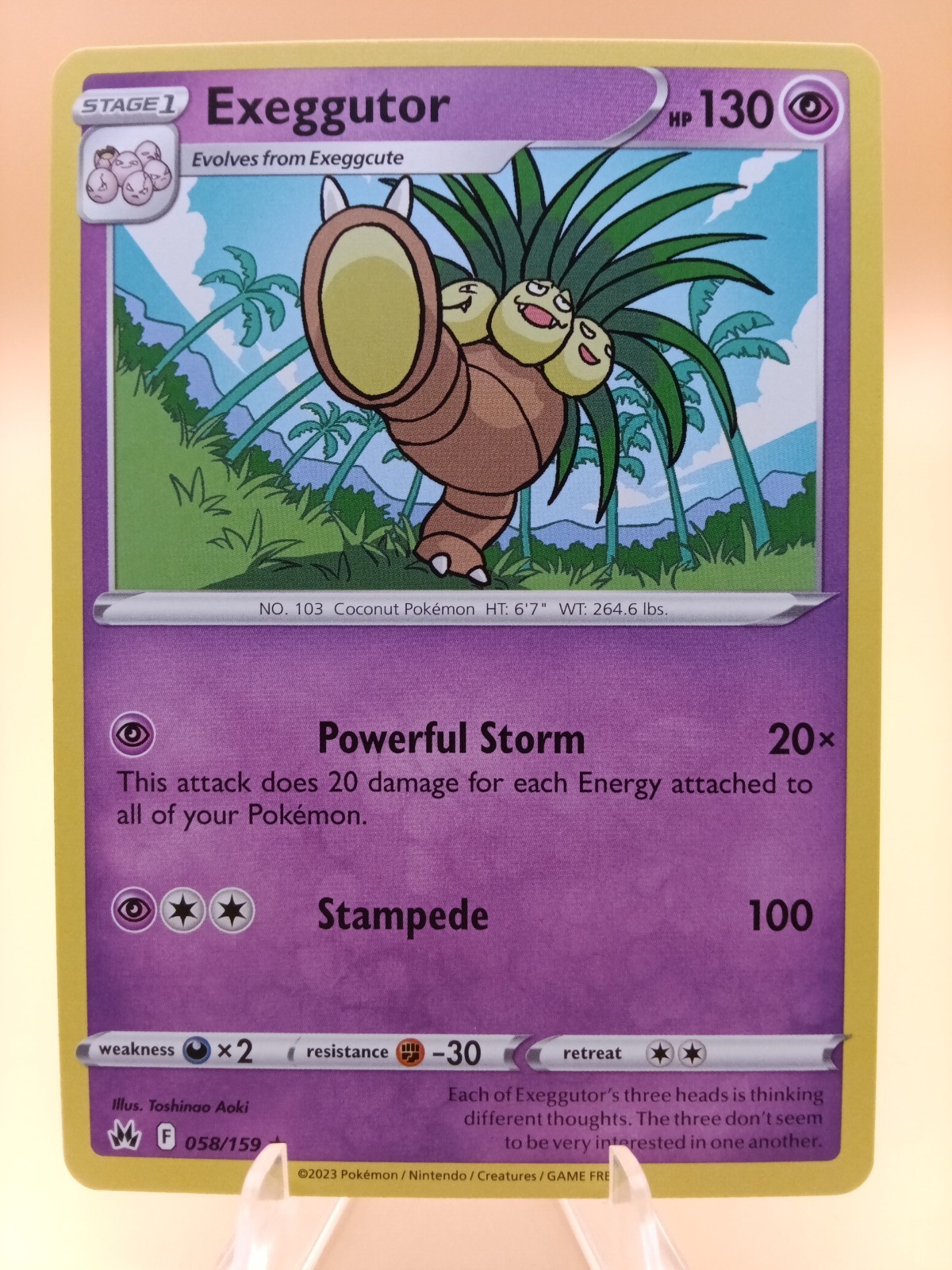 2023 Pokemon Crown Zenith Exeggutor #058