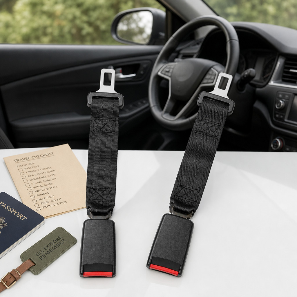Adjustable Seat Belt Extender 2-Pack - Click n Go Comfort, No Tools Needed