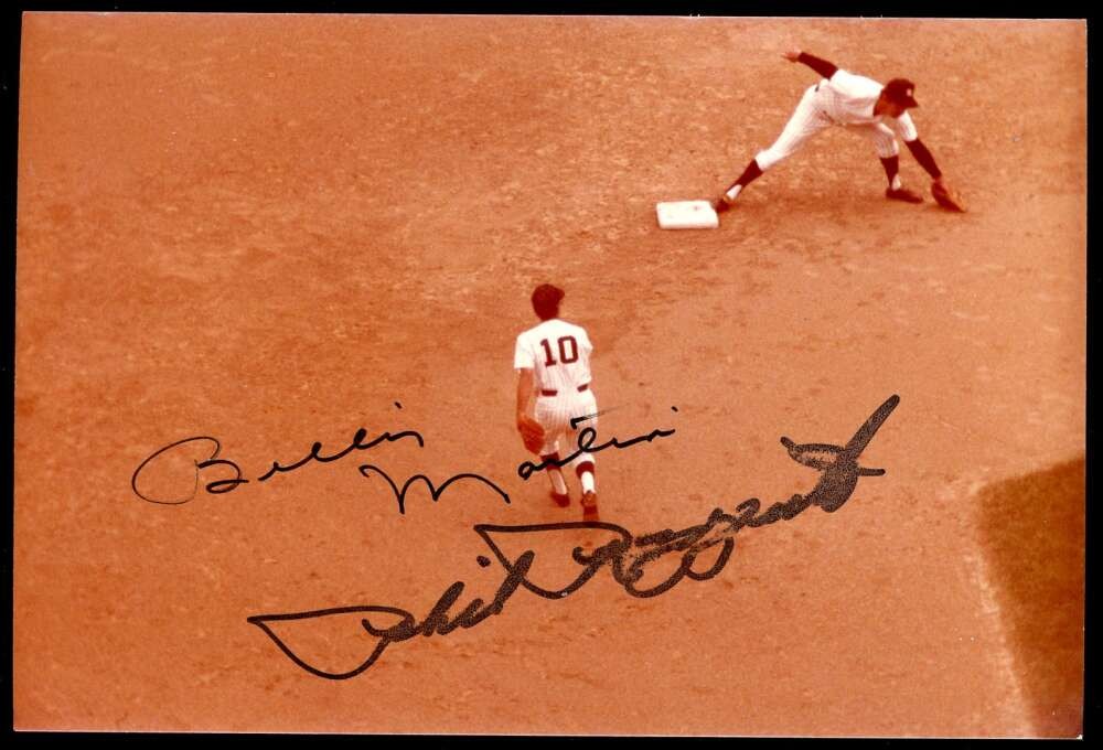 Billy Martin Phil Rizzuto PSA DNA Loa Signed 4x6 OriginalPhoto Autograph Billy Martin Phil Rizzuto PSA DNA Loa Signed 4x6 OriginalPhoto Autograph