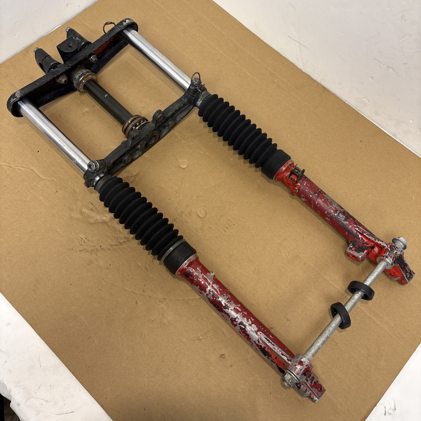 1986-1990 Yamaha BW80 BW 80 Front End Forks Triple Trees Clamps Shocks Pair Set