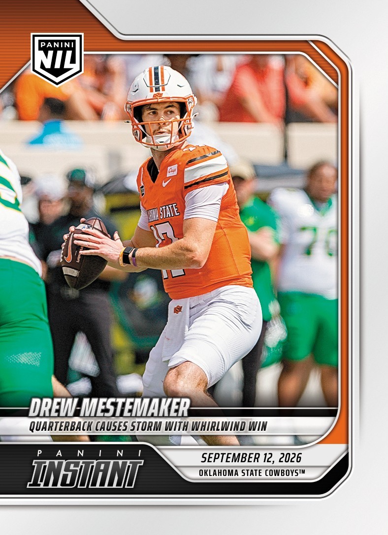 2026 Panini Instant NIL #2-DME Drew Mestemaker Oklahoma State Cowboys PRESALE