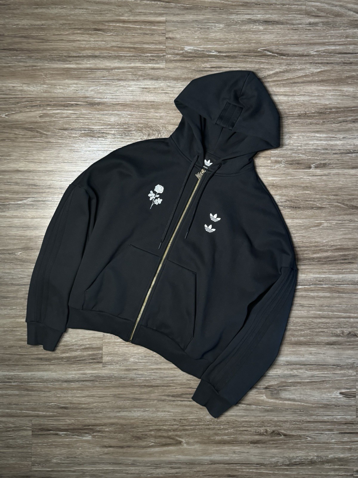 Adidas x Willy Chavarria SAMPLE KD9346 Heavyweight Zip Hoodie Black Size M