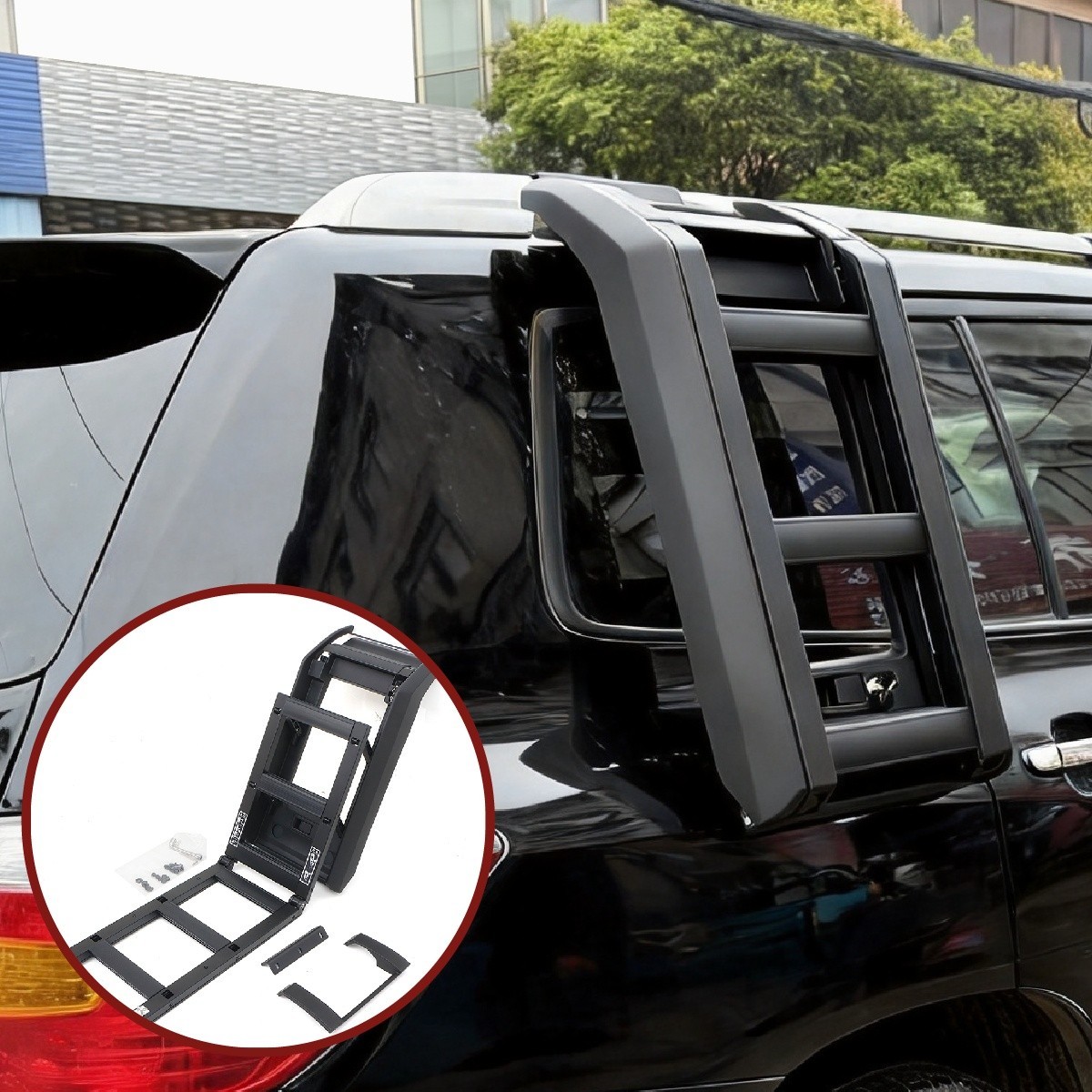 Aluminum Alloy Roof Rack Side Ladder For Toyota Highlander  2009-2014
