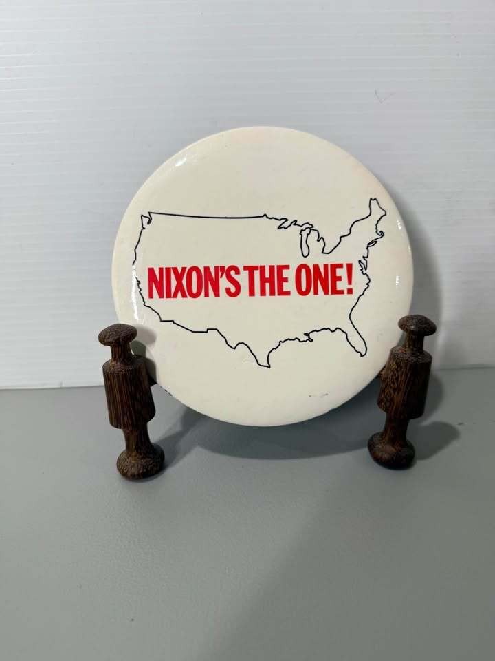 Vintage Richard Nixon 1968 Presidential Campaign Button - Nixon\'s The One