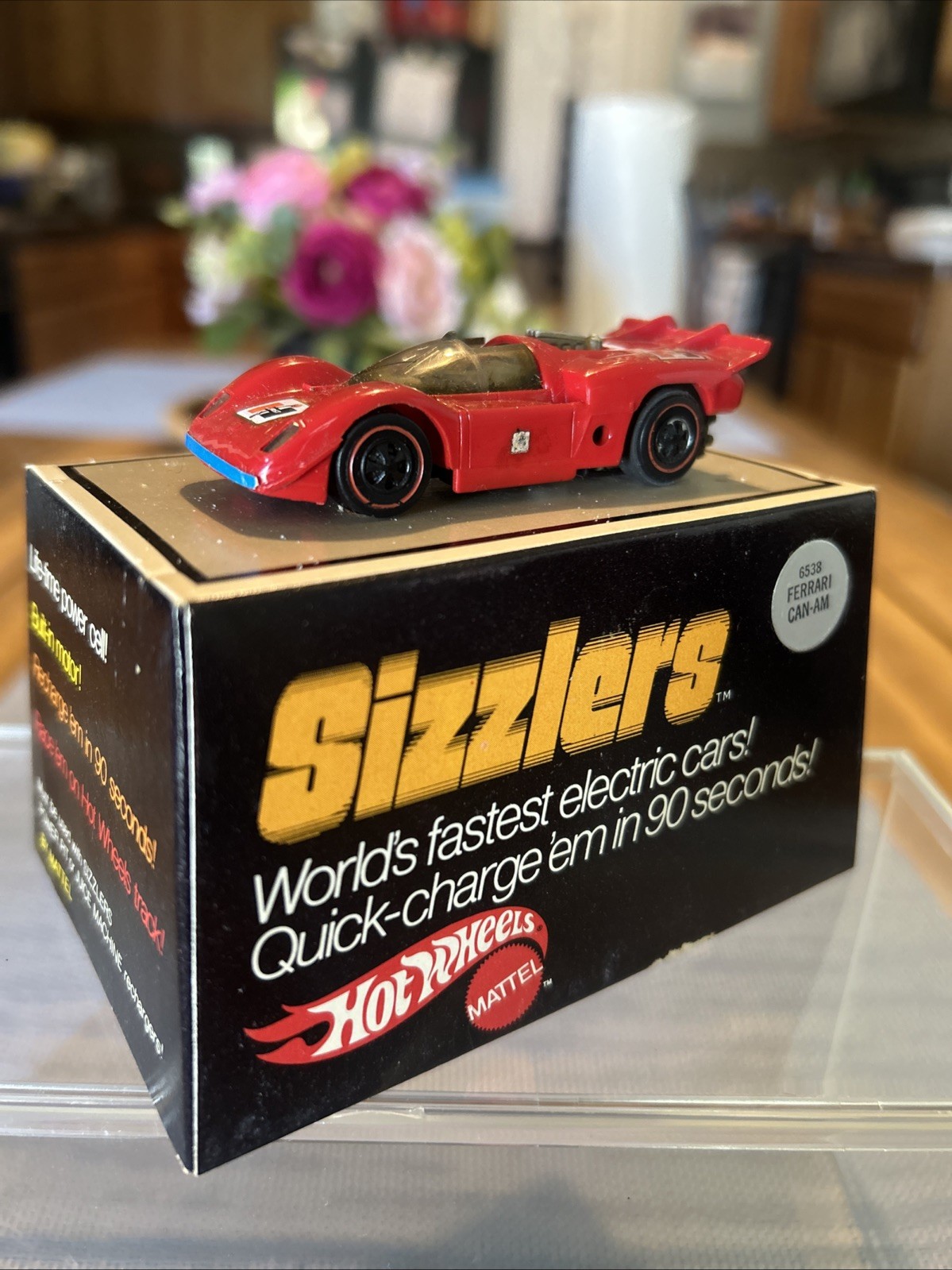 Vintage 1969 Hot Wheels Redline Sizzlers Ferrari Can-Am #21/#6538 Red W/Orig Box