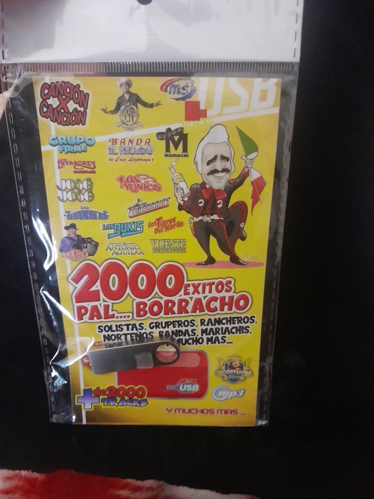 Memoria Usb 2000 Éxitos PA El Borracho. Memoria Usb 2000 Éxitos PA El Borracho.