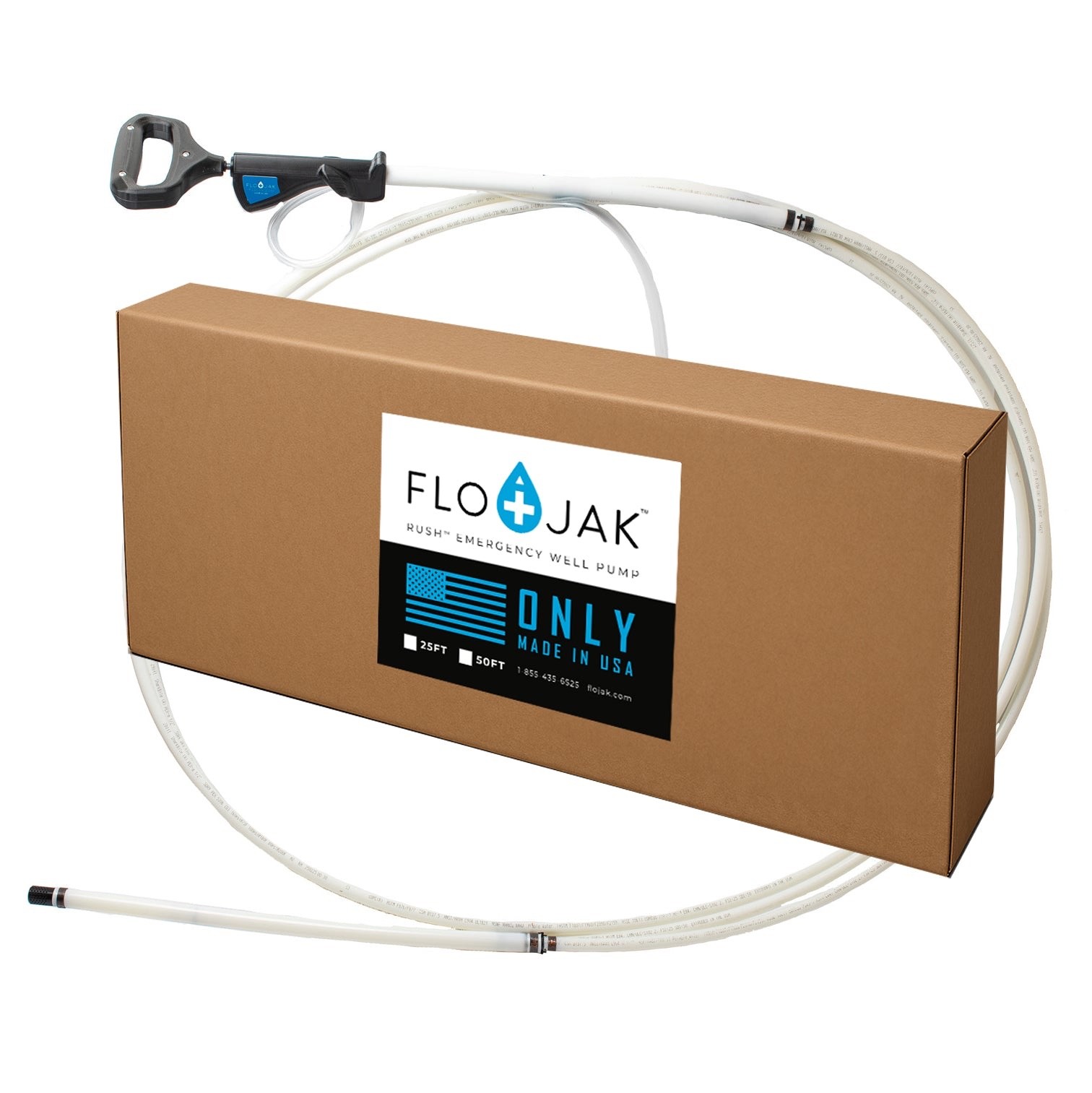 Emergency Hand Well Pump Flojak Rush™ 50 Feet Made in USA