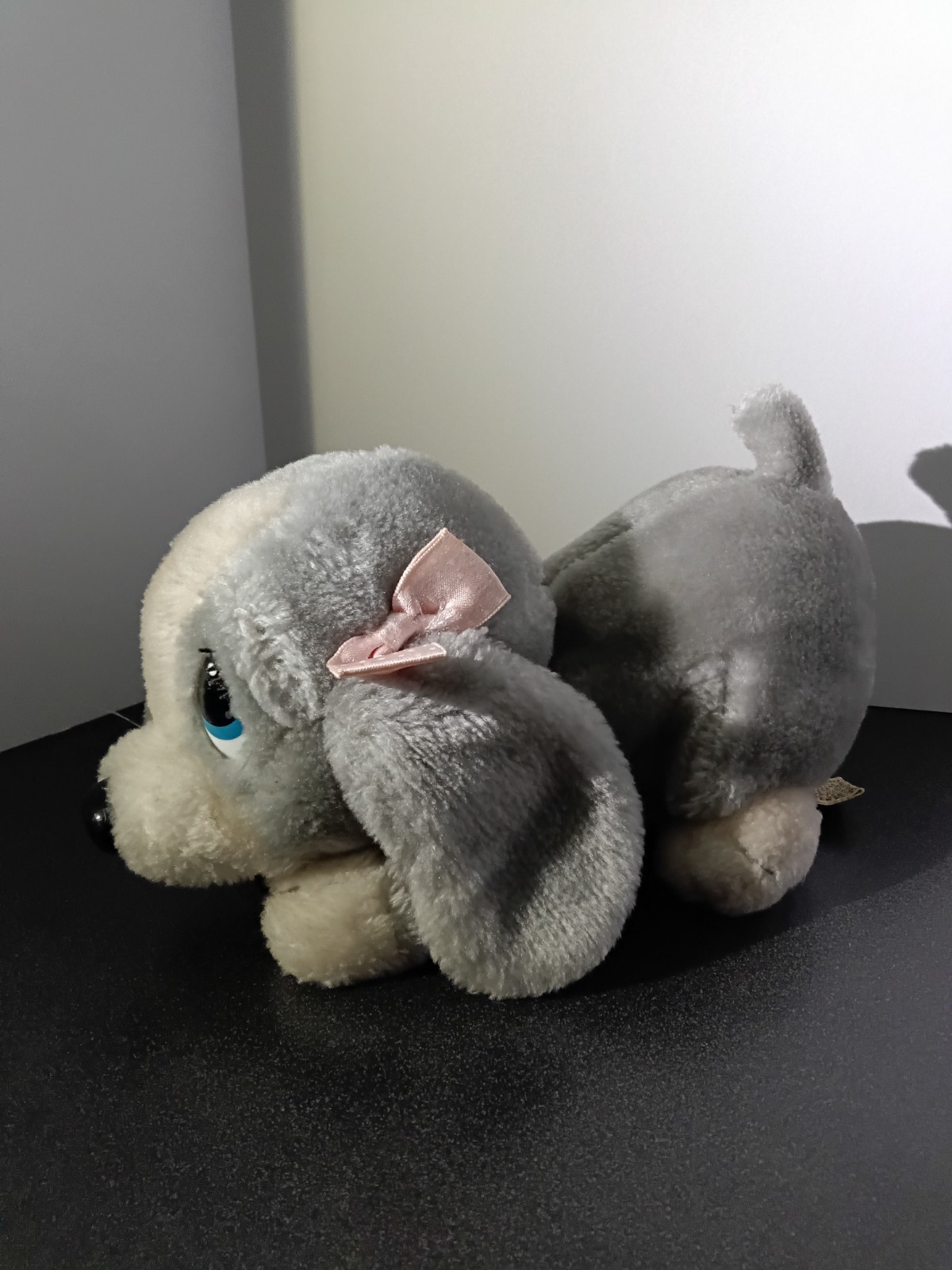 Vintage Applause Sad Sam LYING HONEY Plush With Two Pink Bows Vintage Applause Sad Sam LYING HONEY Plush With Two Pink Bows