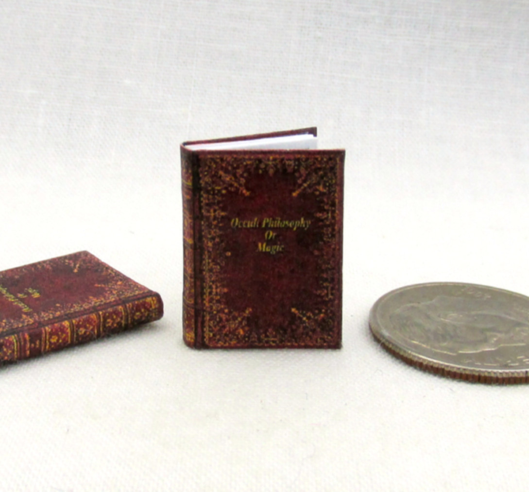 BLACKWOODS OCCULT PHILOSOPHY Miniature 1:12 Scale Illustrated Readable Book