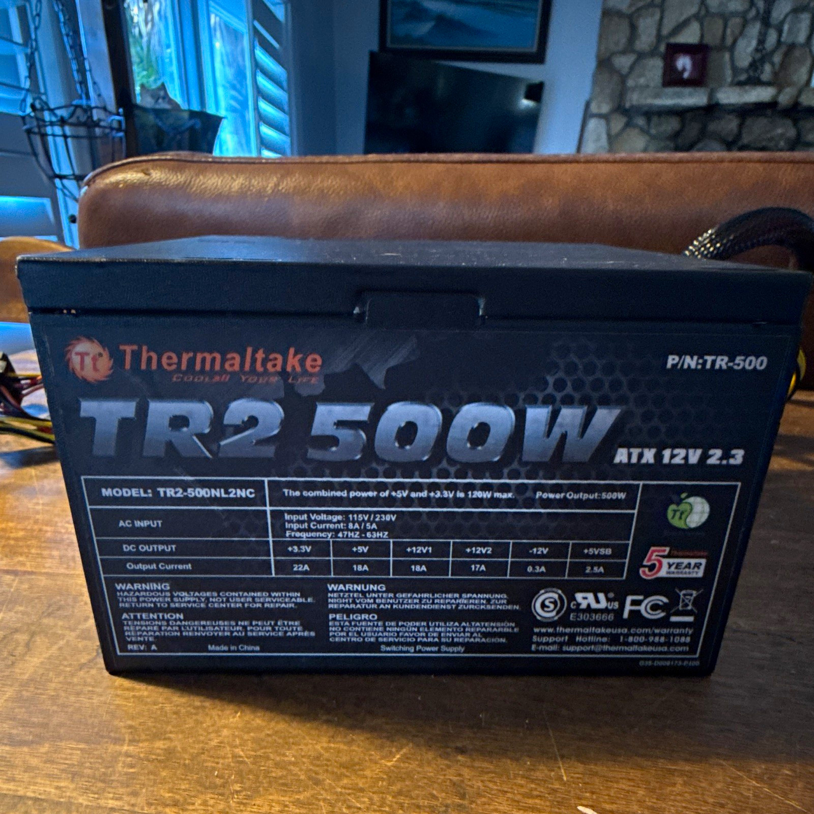 Thermaltake TR2 500W ATX12V 2.3 PSU Black 20+4 Pin TR-500 TR2-500NL2NC Thermaltake TR2 500W ATX12V 2.3 PSU Black 20+4 Pin TR-500 TR2-500NL2NC