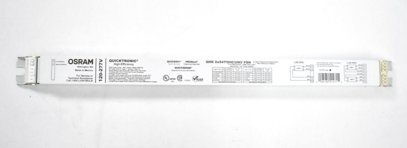 OSRAM QuickTronic 2 Lamp Programmed Rapid Start T5HO Electronic Ballast