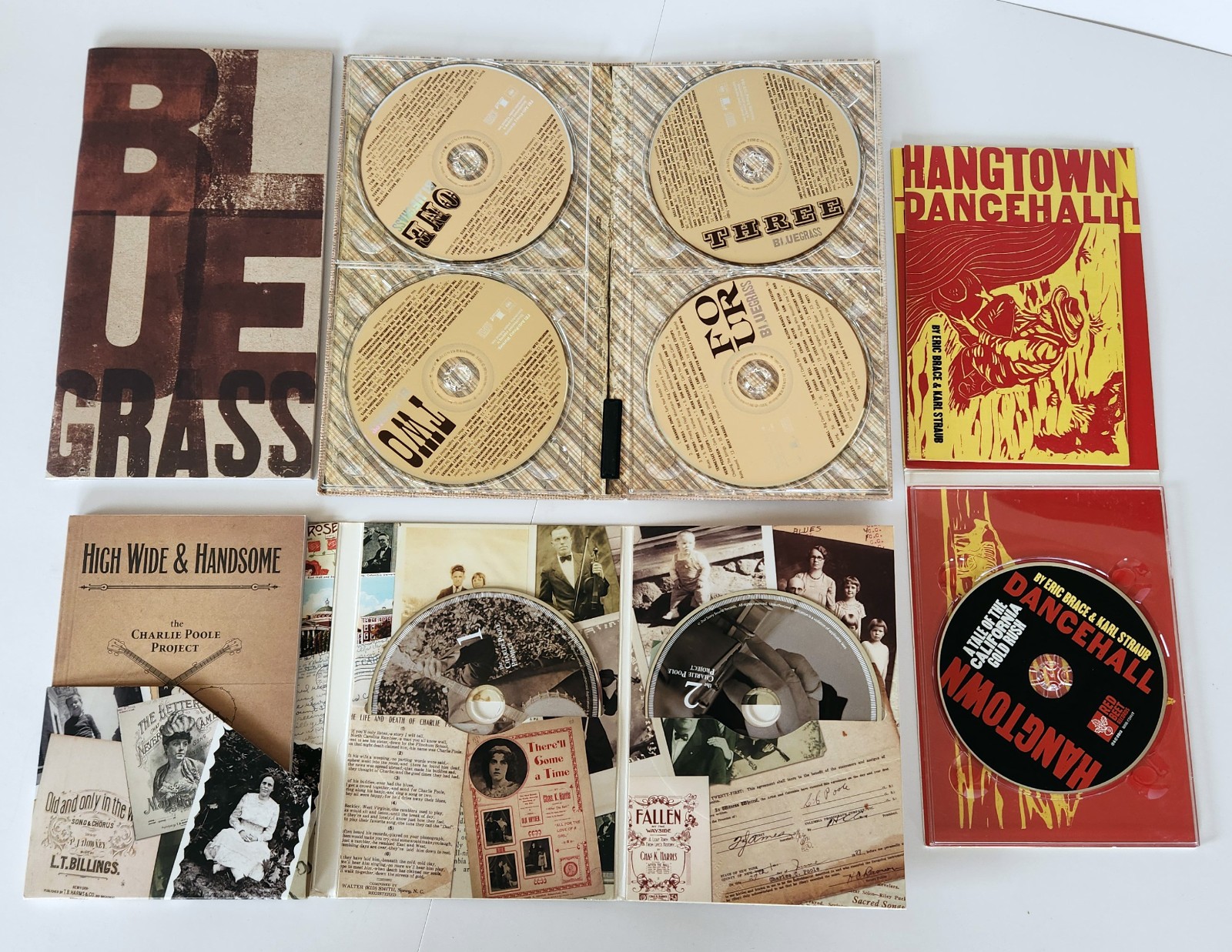 Bluegrass Box Set Lot Hear Me Callin 4 CD High Wide Handsome Charlie Poole Wide