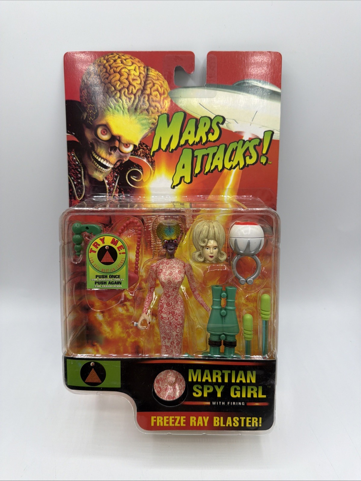 Vintage 90s Trendmasters MARS ATTACKS Martian Spy Girl Action Figure Sealed