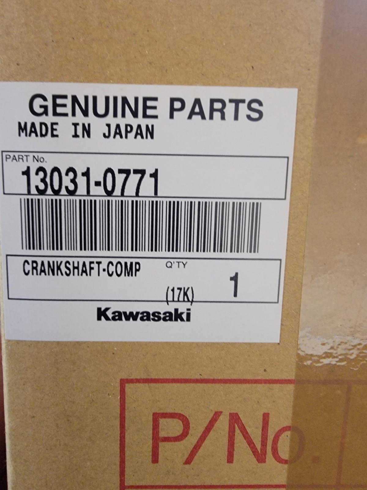 KAWASAKI KX100 Crankshaft Comp 13031-0771 Genuine JDM OEM
