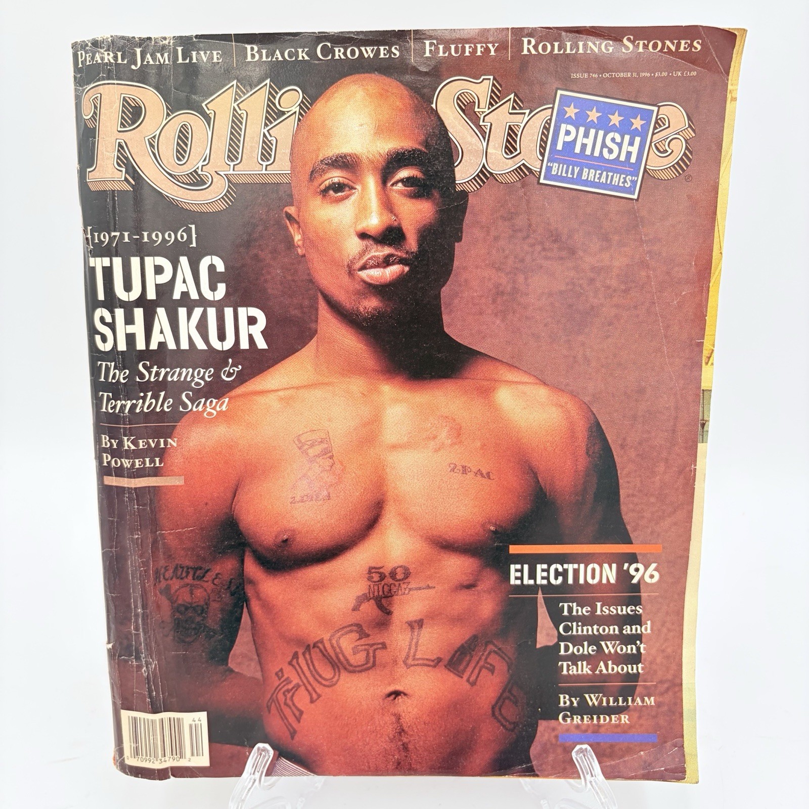 Rolling Stone 746 Tupac Shakur 2Pac Cover Oct 31 1996 Magazine Phish Pearl Jam