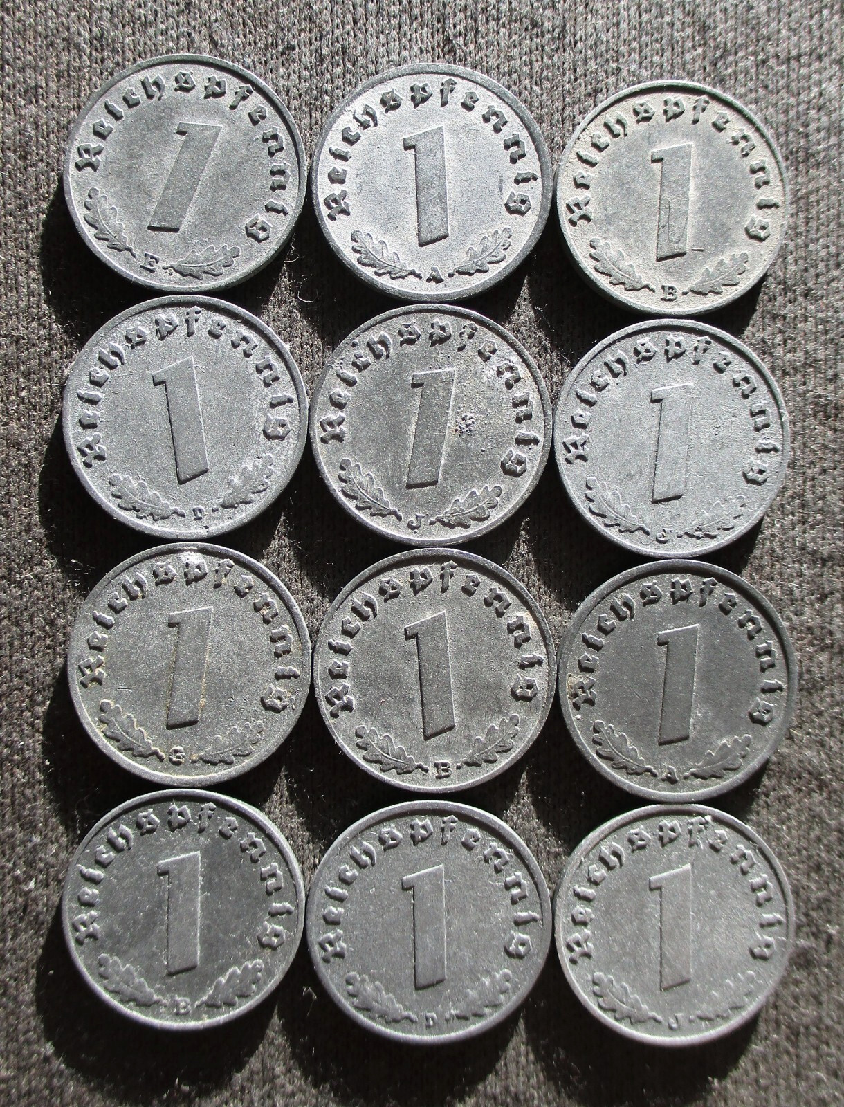 LOT OF AUTHENTIC OLD COINS OF THIRD REICH NAZI GERMANY (1940-1944) WORLD WAR II LOT OF AUTHENTIC OLD COINS OF THIRD REICH NAZI GERMANY (1940-1944) WORLD WAR II