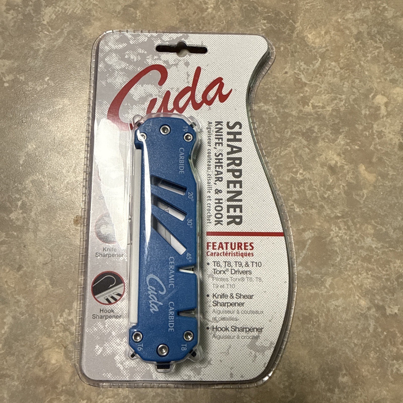 Camillus Cuda Knife, Shear, and Hook Carbide Multi-angle Sharpener - 18097