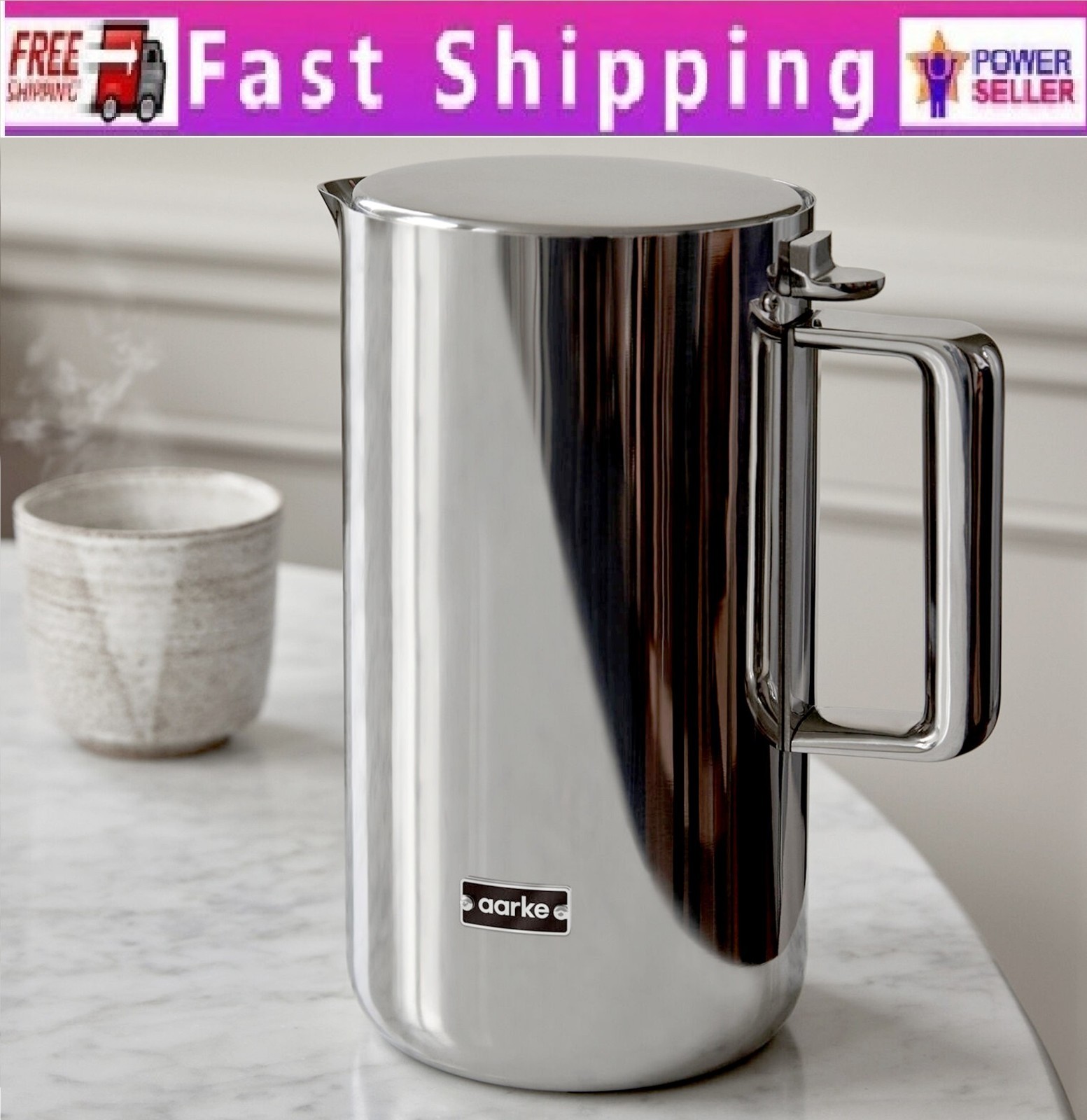Aarke Electric Kettle, Stainless Steel, Authentic, Stock US-No Import Fees Aarke Electric Kettle, Stainless Steel, Authentic, Stock US-No Import Fees
