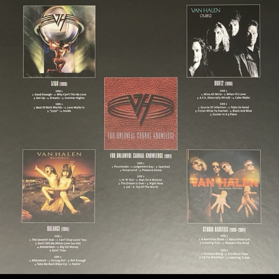 Van Halen Studio Albums & Rarities Remastered 5LP Vinyl Box Set R1 725109