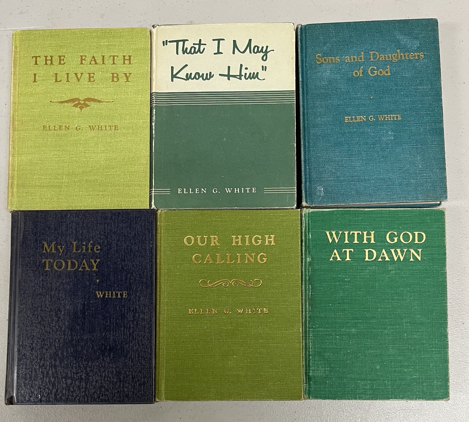 Devotional by Ellen White Vintage, Lot of 6, small size, rare, hardcover, SDA Devotional by Ellen White Vintage, Lot of 6, small size, rare, hardcover, SDA
