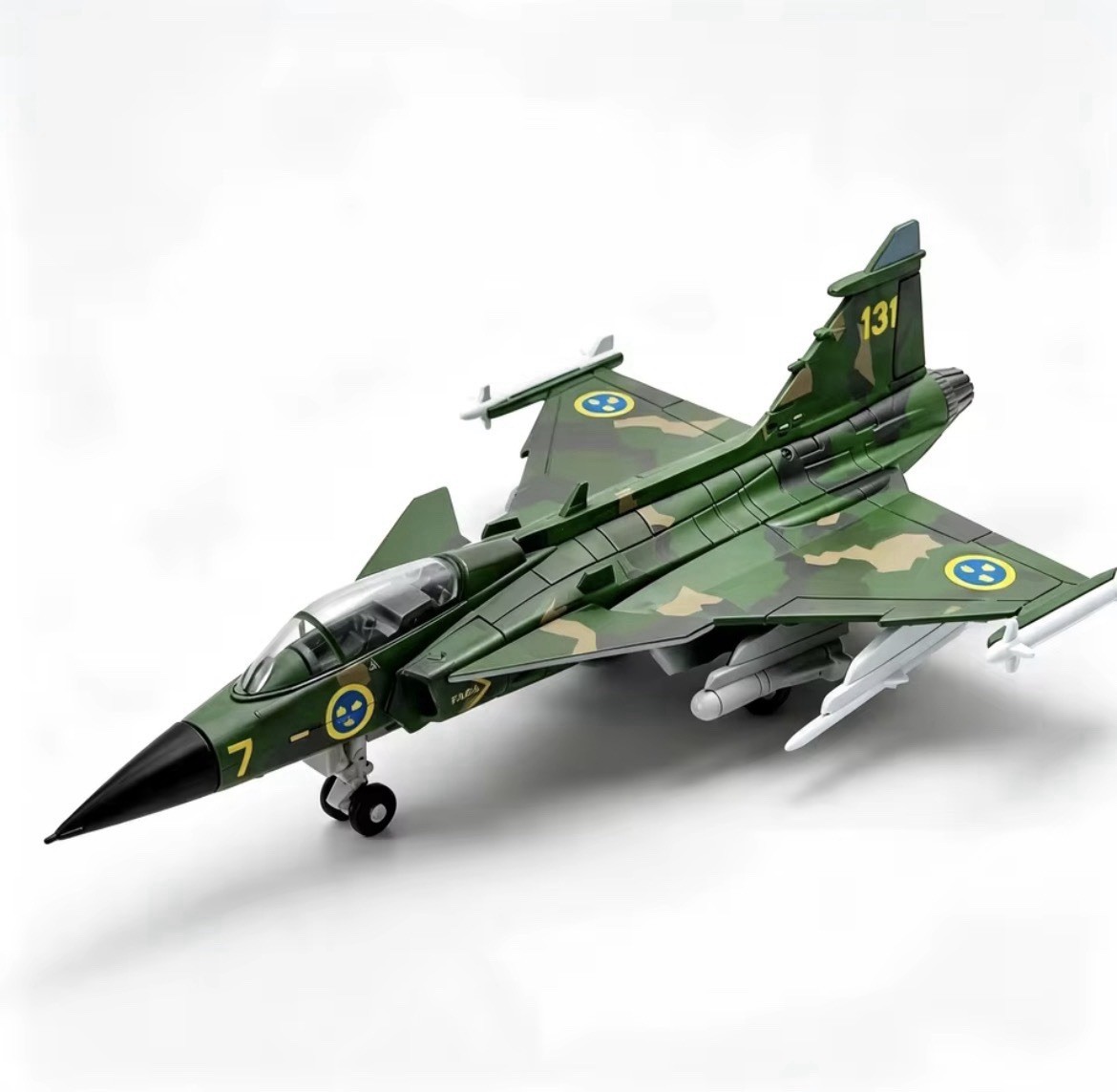 1/72 SAAB JAS-39 Gripen Fighter Jet Model Swedish Air Force Diecast Display