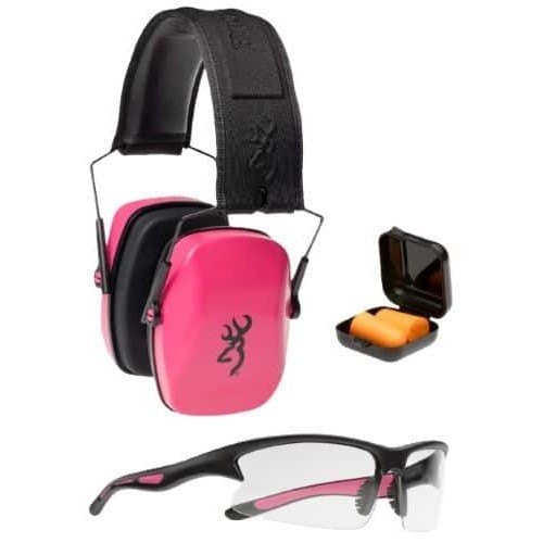 BROWNING BUCKMARK RANGE KIT - WITH GLASSES PINK UPC: 023614780021