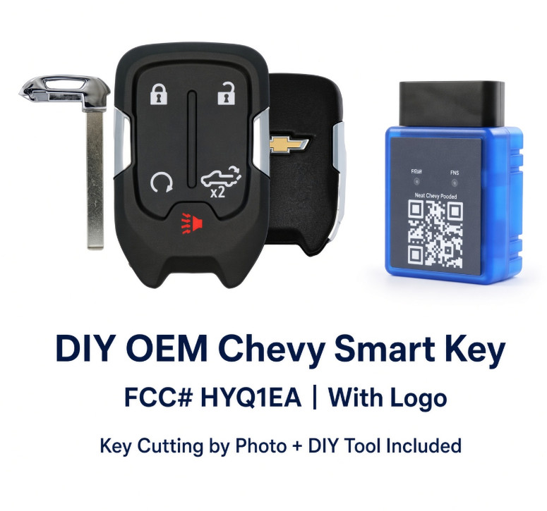 DIY OEM Chevy Silverado 19-20 Key HYQ1EA + Key Cut DIY OEM Chevy Silverado 19-20 Key HYQ1EA + Key Cut