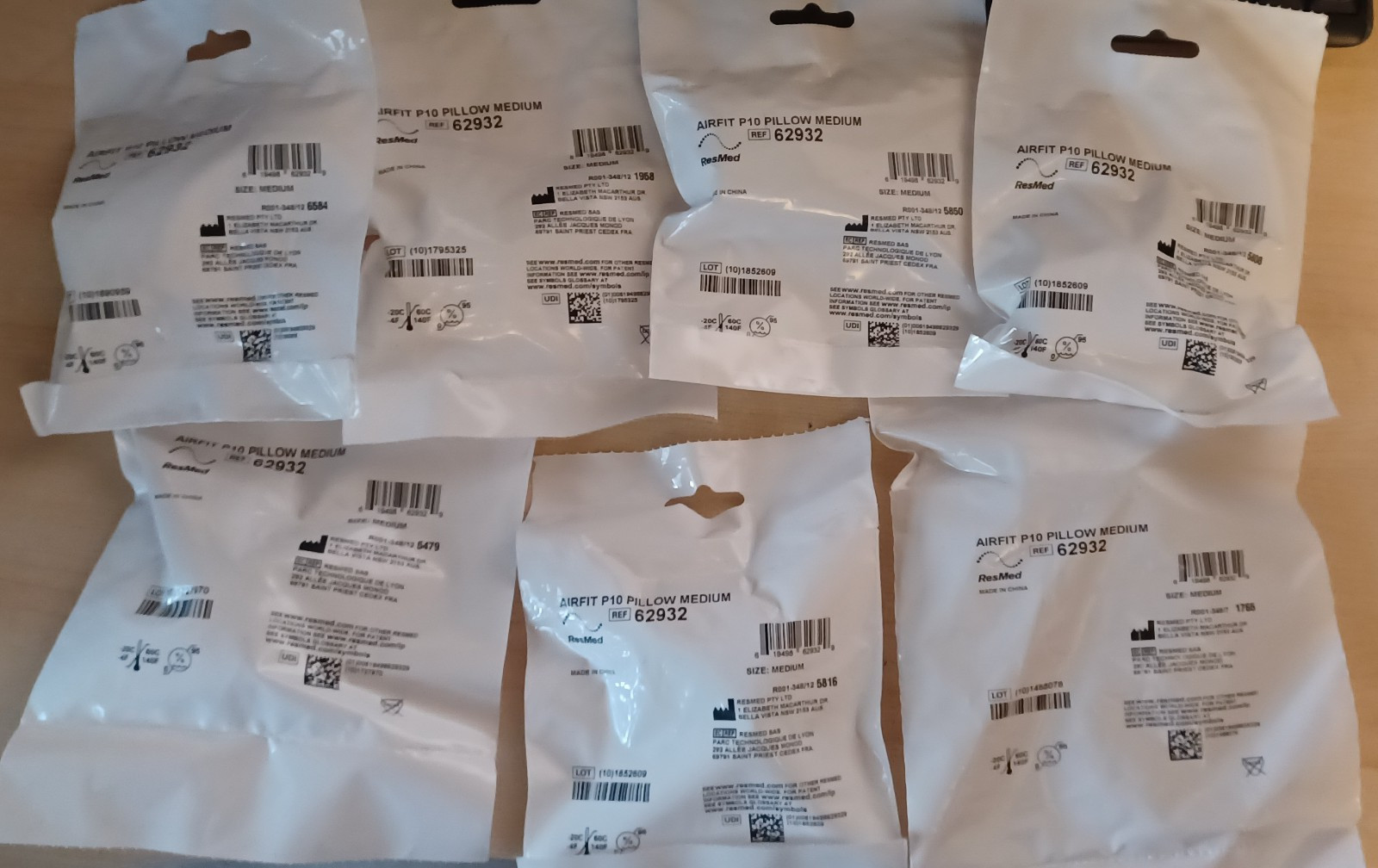 (7) ResMed AirFit P10 Medium Nasal Pillow Cushion CPAP