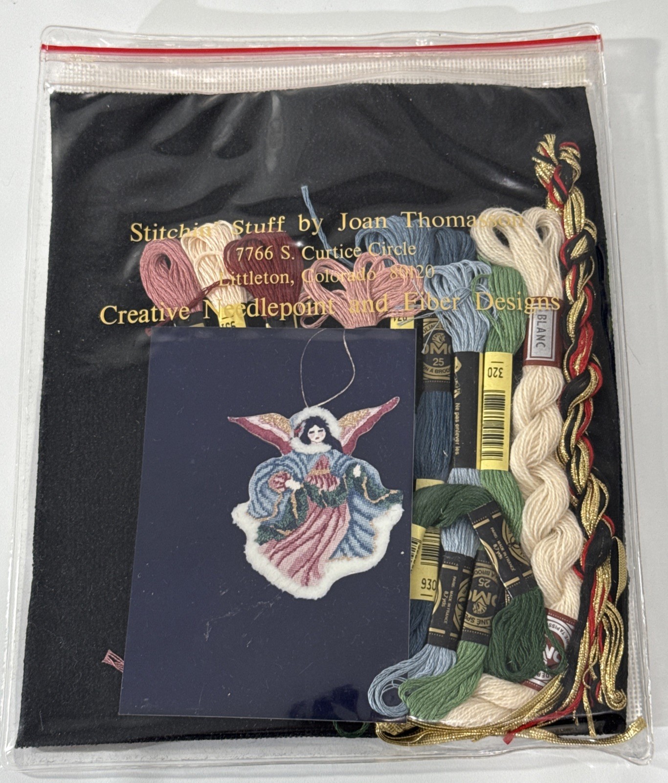 Stitchin\' Stuff Joan Thomasson 1991 CHRISTMAS ANGEL Kit Needlepoint Stitchin\' Stuff Joan Thomasson 1991 CHRISTMAS ANGEL Kit Needlepoint