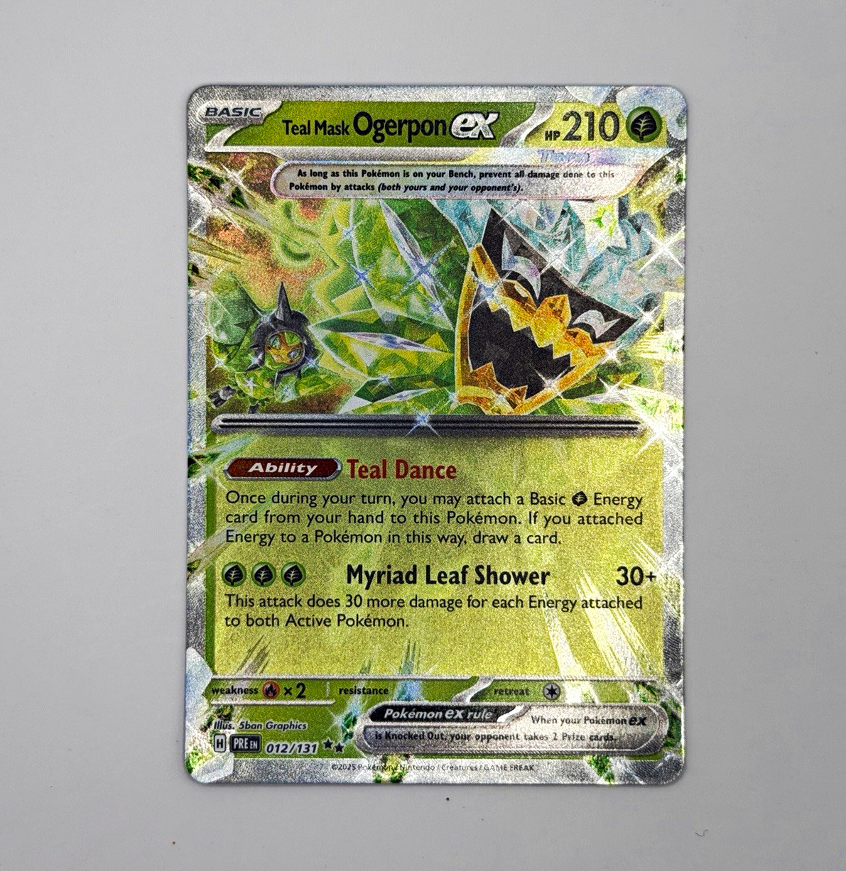The Pokémon Company Teal Mask Ogerpon ex 012/131 Twilight Masquerade Holo EN