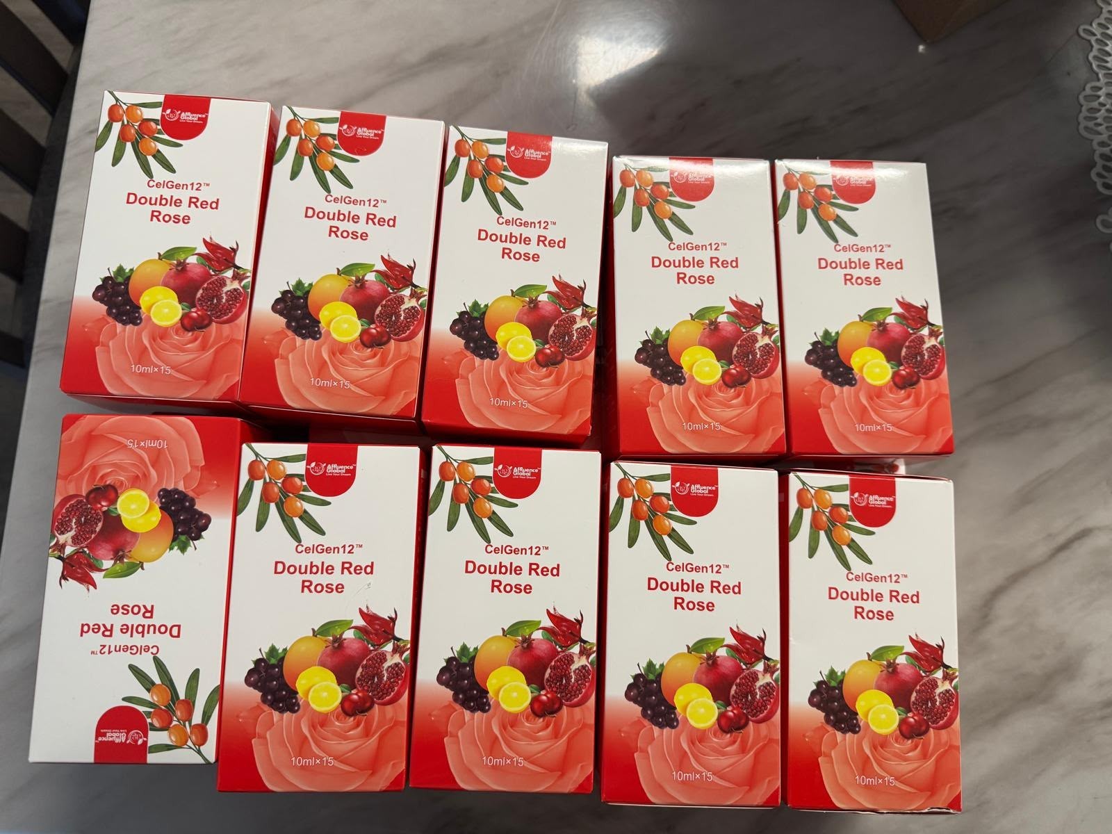 CelGen12Double Red Rose 15 Sachets with NAC Liquid Supplement New Sealed