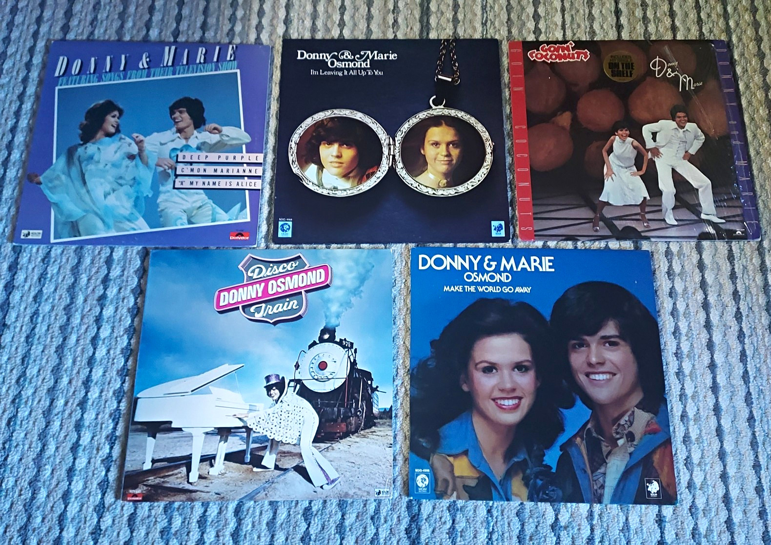 5 Vinyl OSMOND LOT Donny & Marie Osmond - Goin\' Coconuts with original Program