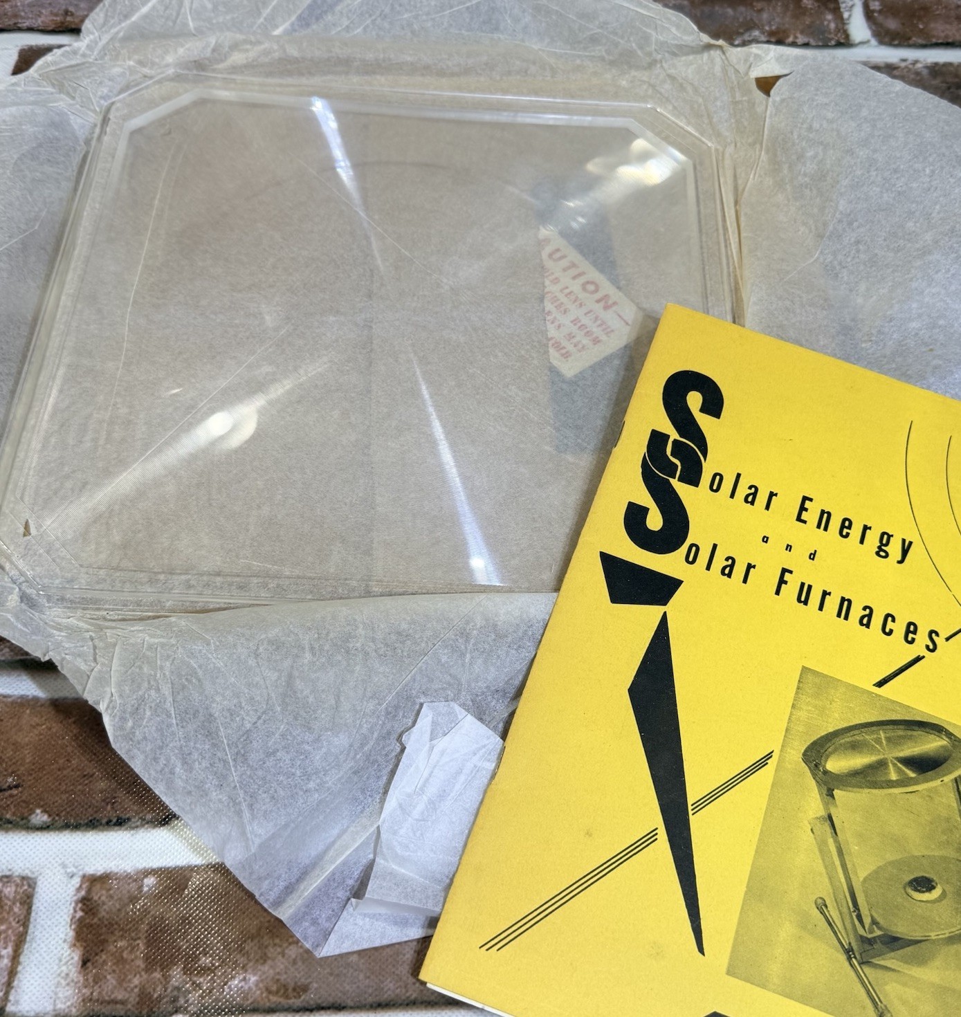 Edmund Scientific Solar Energy and Solar Furnaces with Fresnel Lense New Vtg