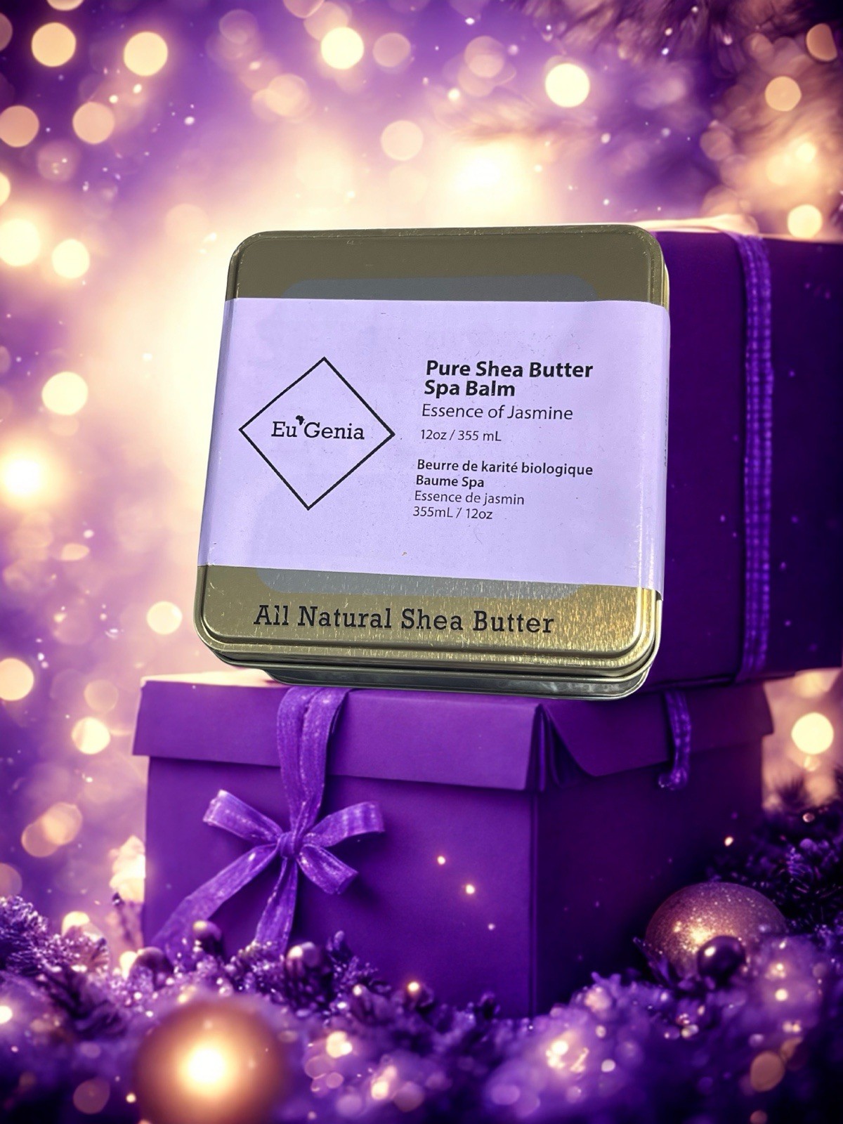 Eu’Genia Essence of Jasmine Pure Shea Butter Spa Balm 12oz (please read descript