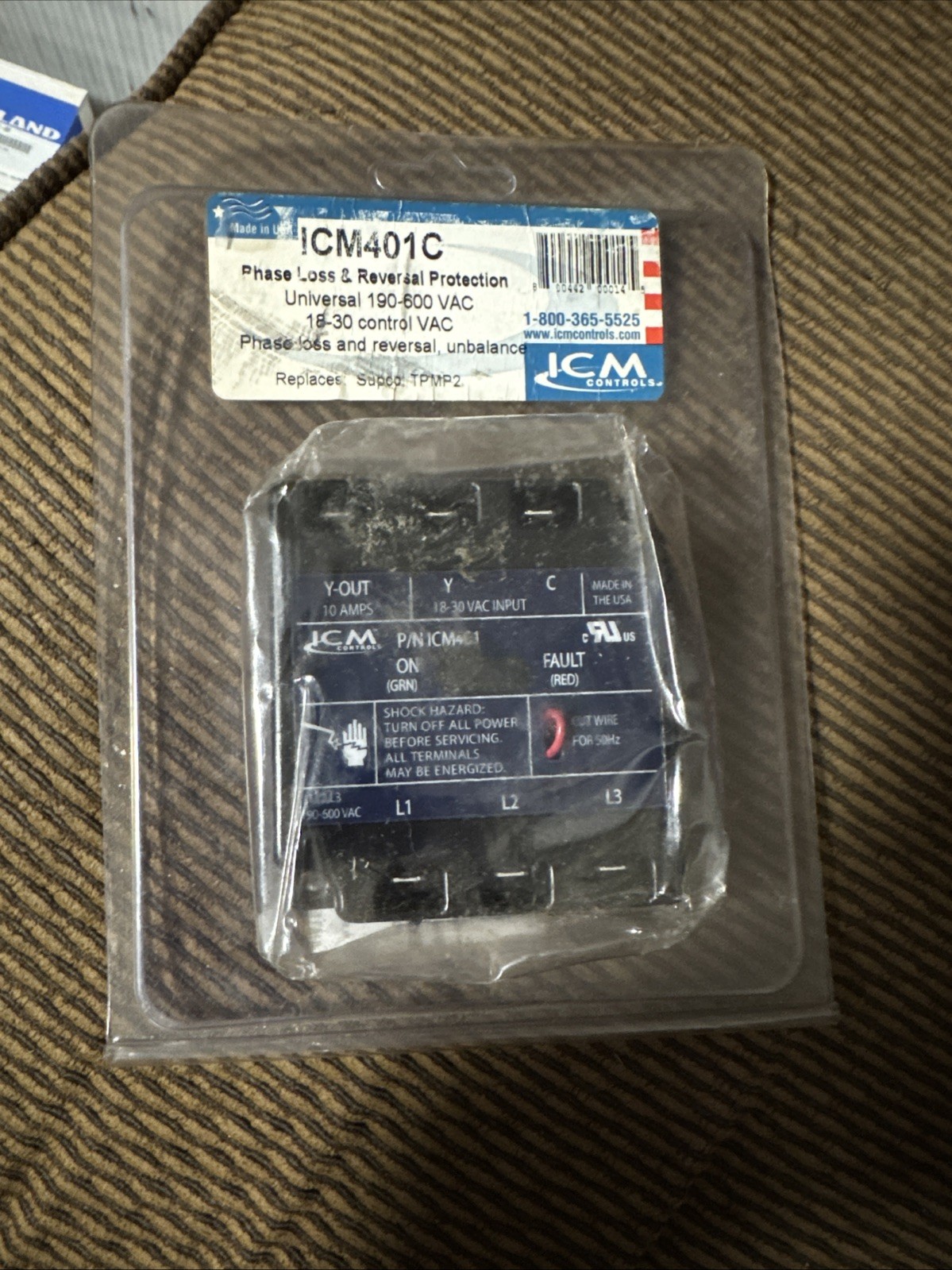 OEM ICM ICM401C ICM401A Phase Loss Reversal Protection 190-600VAC NOS