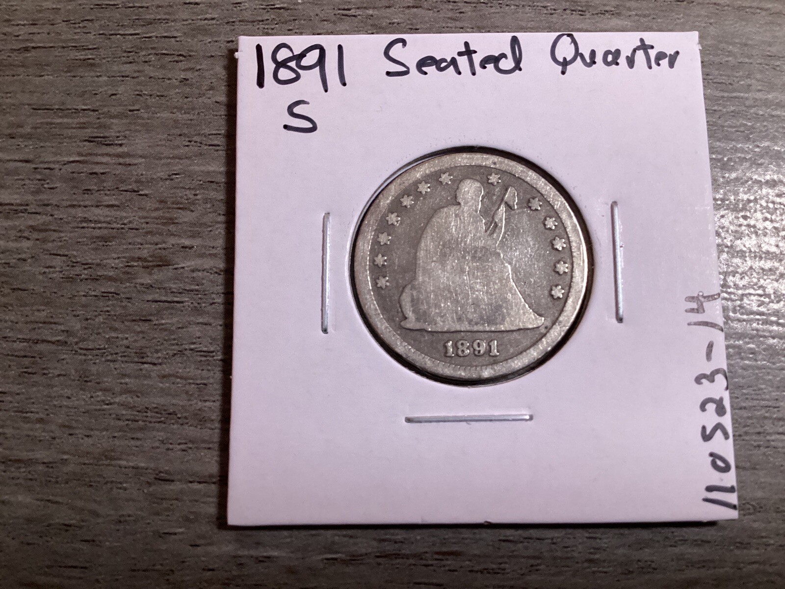 1891 S Seated Liberty Silver Quarter Type 4 Resumed with Motto 110524 14rk