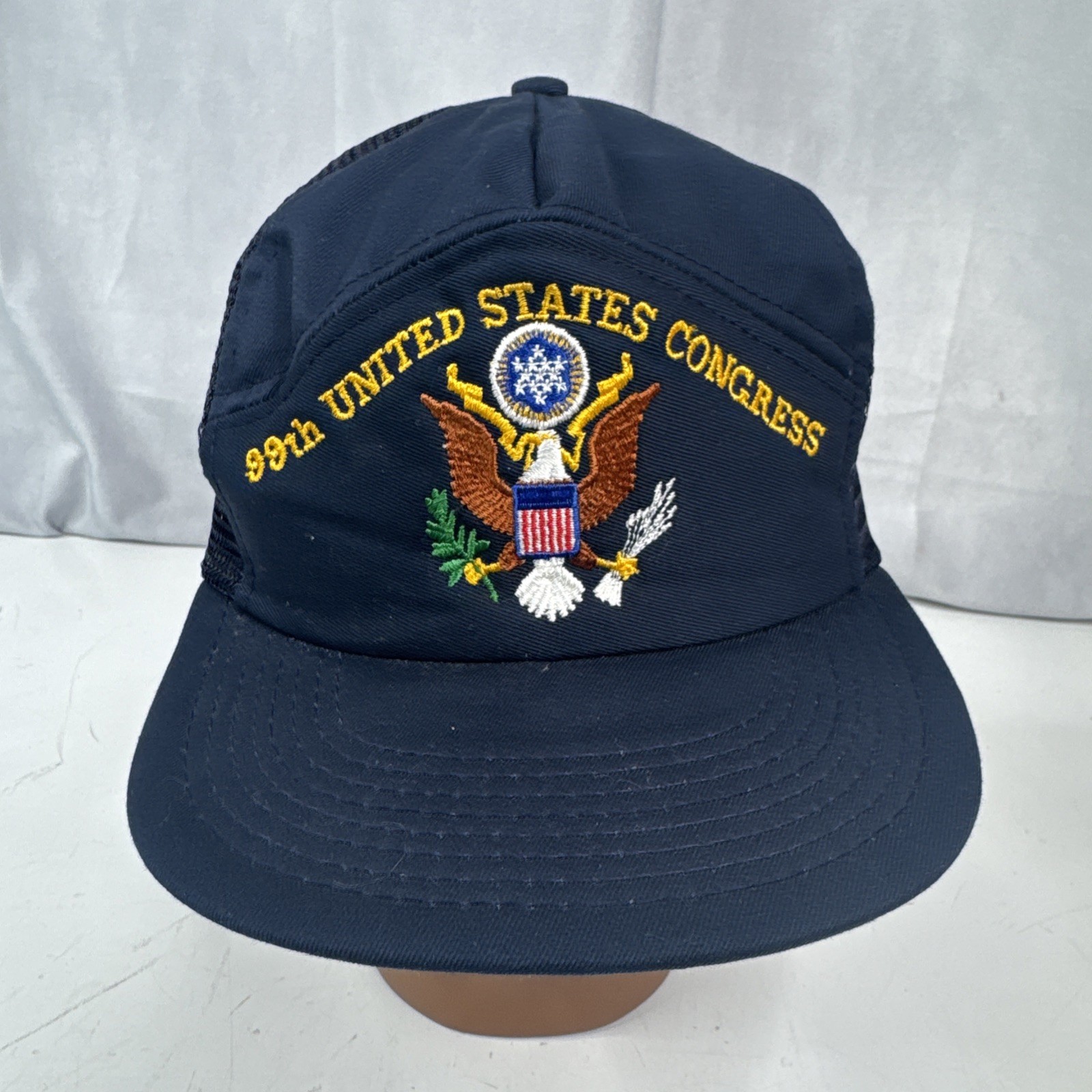 Vtg 99th United States Congress Snapback Mesh Hat Eagle Seal 1985-87 MADE USA