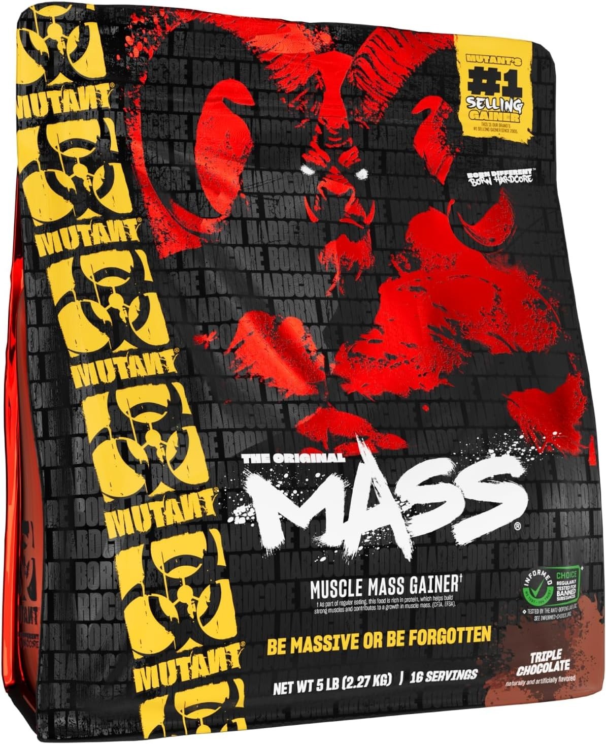 Fit Foods Mutant Mass - Muscle Mass Gainer Triple Chocolate 5 lbs / 2.27 Kg