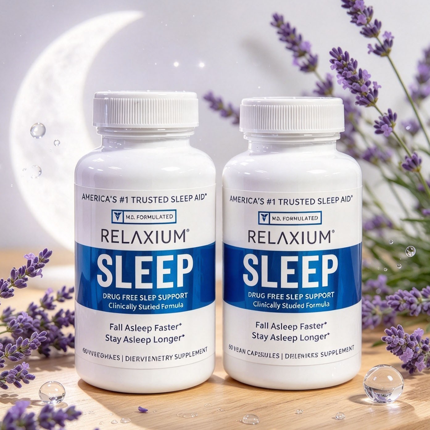 2PCS Relaxium Sleep Natural Dietary Supplement for Better Sleep - 60 Capsules