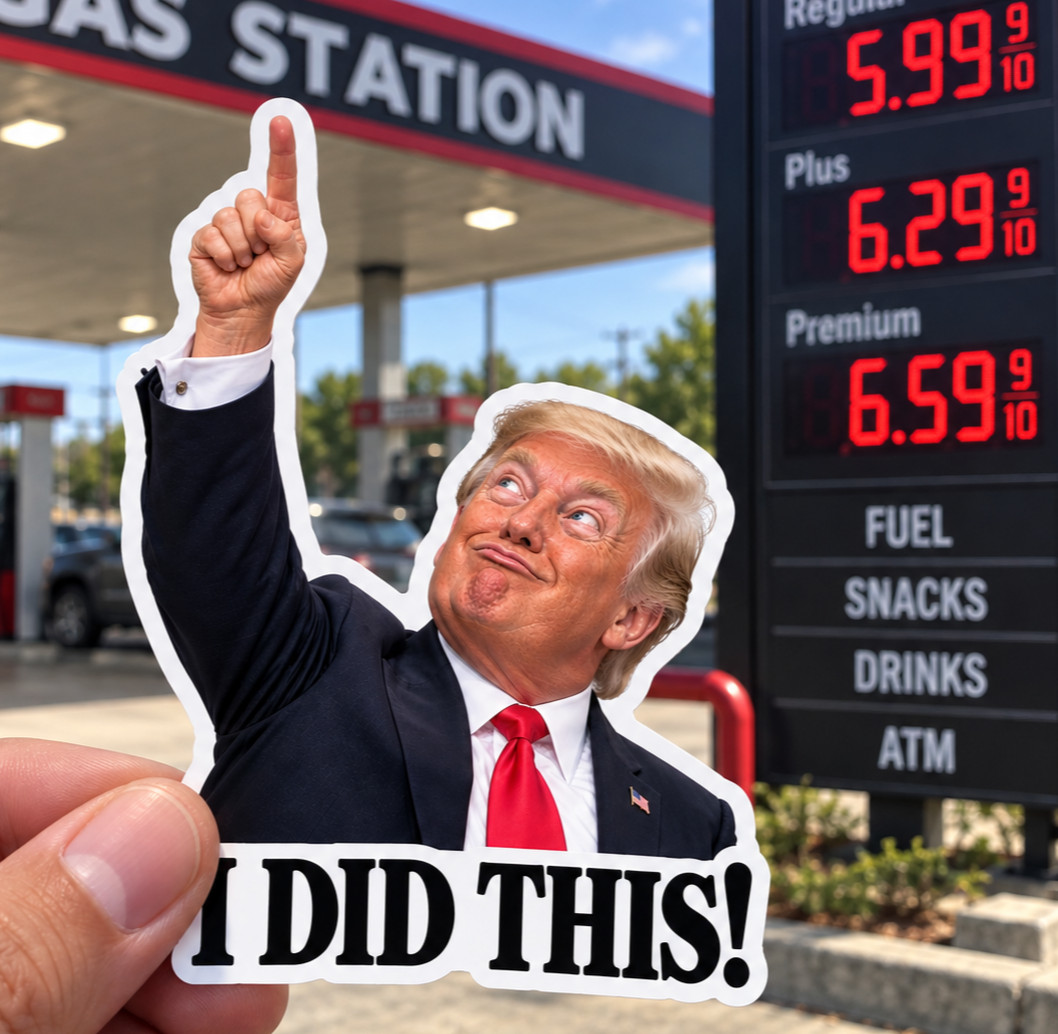 Trump Stickers I DID THIS Gas Pump MEME Waterproof NEW 1/10/25/50/100