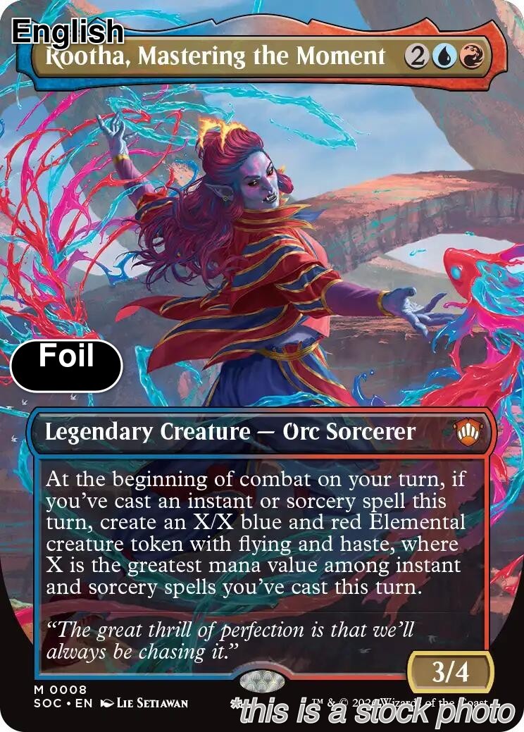 Rootha, Mastering the Moment (Borderless) [SOC - 8FoilMagicNMMythicEN Rootha, Mastering the Moment (Borderless) [SOC - 8FoilMagicNMMythicEN