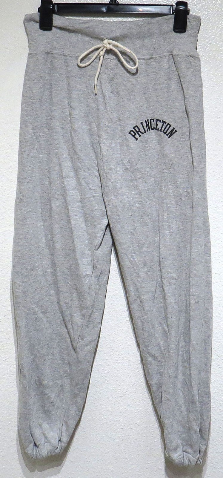 vtg Champion PRINCETON GRAY SWEATPANTS LARGE 70s/80s Blue Bar Label Tri-Blend