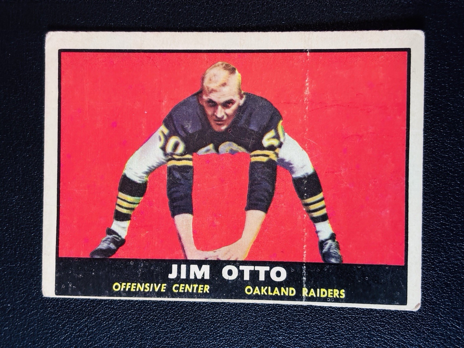 1961 Topps Football Jim Otto #182 Rookie HOF Oakland Raiders A3