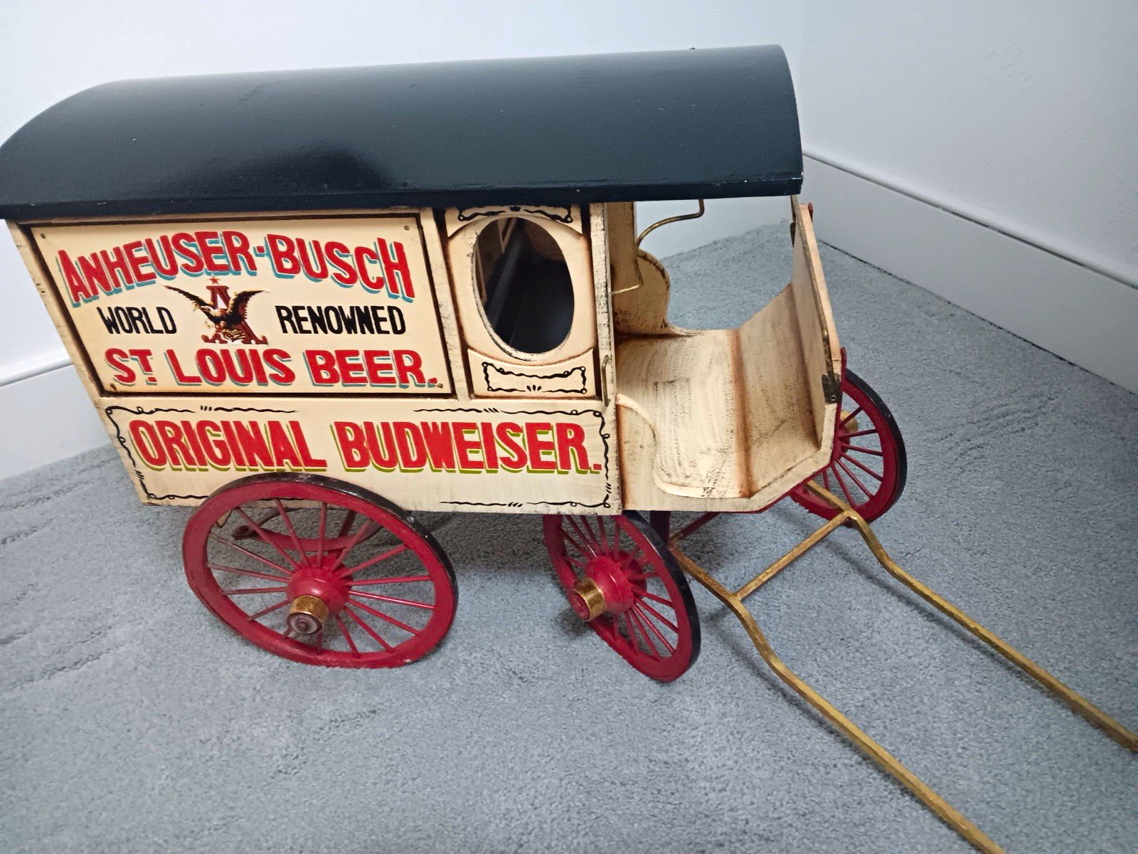 Budweiser Anheuser-Busch St. Louis Beer Delivery Wagon Tin Breweriana